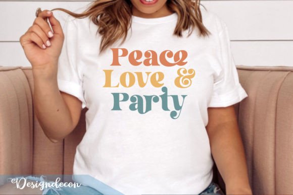 Peace Love Party Retro Wavy Sublimation Review